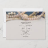 Invitation Perles Élégantes et Coquillages de Plage Mariage (Devant)