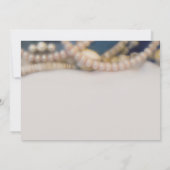 Invitation Perles Élégantes et Coquillages de Plage Mariage (Dos)