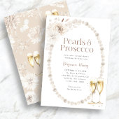 Invitation Perles élégantes et Fête des mariées de poursuites