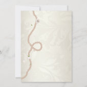 Invitation Perles élégantes et Fête des mariées de poursuites (Dos)