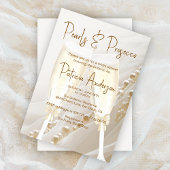 Invitation Perles élégantes et Fête des mariées Prosecco uniq