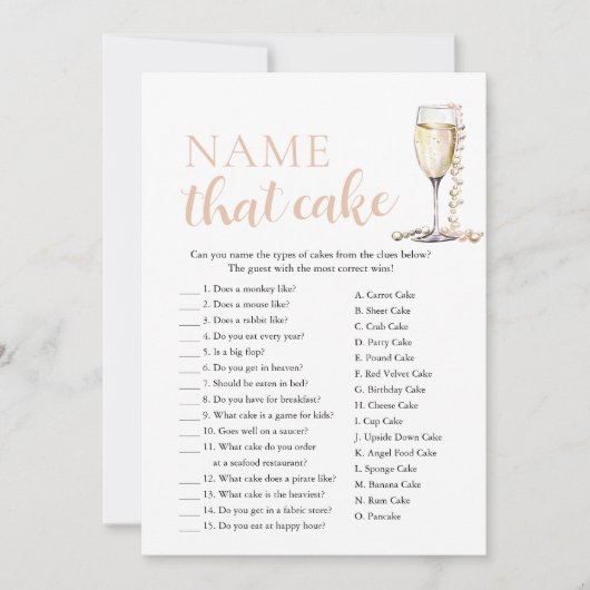 Invitation Perles élégantes et le nom du ministère public qui (Devant)