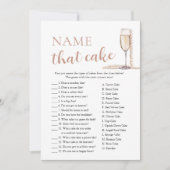 Invitation Perles Élégantes et Prosecco Nommez Ce Jeu de Gâte (Devant)