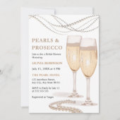 Invitation Perles élégantes modernes et Fête des mariées Pros (Devant)