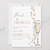 Invitation Perles Et Fête des mariées De Poursuites (Devant)