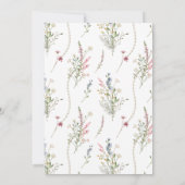 Invitation Perles et Fêtes des mariées florales de Prosecco (Dos)