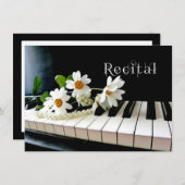 Invitation Perles et fleurs d'invitation de considérant de (Devant / Derrière)