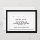 Invitation Perles et fleurs d'invitation de considérant de (Dos)