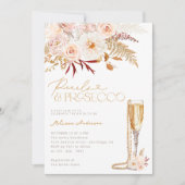 Invitation Perles et poursuites avec Fête des mariées florale (Devant)