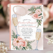 Invitation Perles et poursuites Fête des mariées élégante