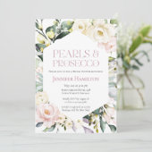 Invitation Perles et poursuites | Fête des mariées florale Bo (Debout devant)