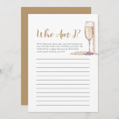 Invitation Perles et poursuites Qui suis-je jeu de Fête des m (Devant / Derrière)