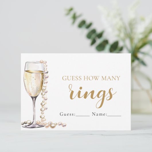 Invitation Perles et Procuco Devinez combien de anneaux jeu (Debout devant)