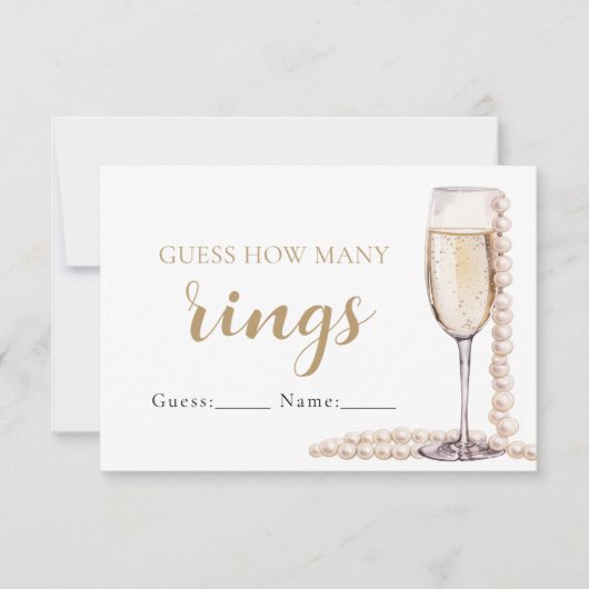 Invitation Perles et Procuco Devinez combien de anneaux jeu (Devant)