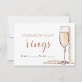 Invitation Perles et Procuco Devinez combien de anneaux jeu (Devant)