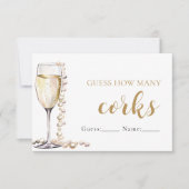 Invitation Perles et Procuco Devinez combien de bouchons Jeu (Devant)