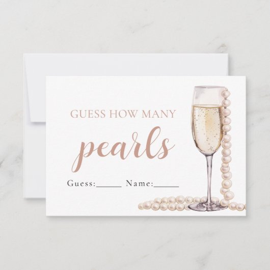 Invitation Perles et Procuco Devinez combien de perles jeu (Devant)