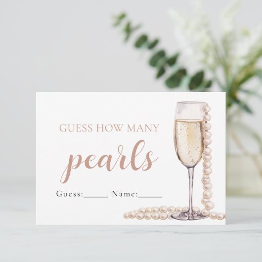 Invitation Perles et Procuco Devinez combien de perles jeu (Debout devant)