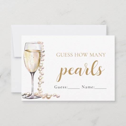 Invitation Perles et Procuco Devinez combien de perles jeu (Devant)