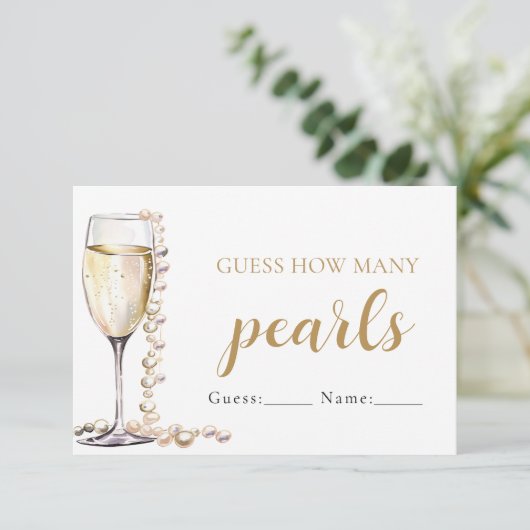 Invitation Perles et Procuco Devinez combien de perles jeu (Debout devant)