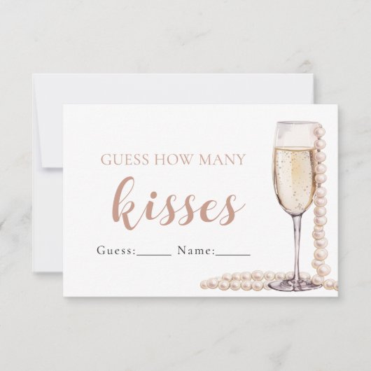 Invitation Perles et Procuco Guider Combien de Baisers Jeu (Devant)