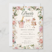Invitation Perles et Prosecco de Mariage (Devant)