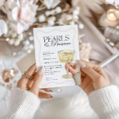 Invitation Perles et Prosecco Elegant Fête des mariées Brunch