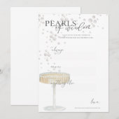 Invitation Perles et Prosecco Perles de Sagesse Conseils de M (Devant / Derrière)