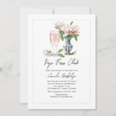 Invitation Perles et Prosecco Pop Fizz Clink Enterrement de V (Devant)