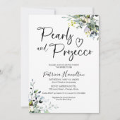 Invitation Perles et Prosecco pour une Mariée (Devant)