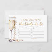 Invitation Perles et Prosecco : Quel âge avait la mariée ? (Devant)