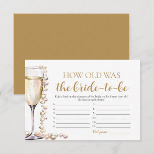 Invitation Perles et Prosecco : Quel âge avait la mariée ?