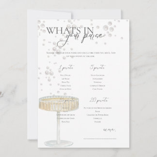 Invitation Perles et Prosecco Qu'est-ce qu'il y a dans votre