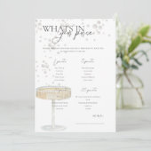 Invitation Perles et Prosecco Qu'est-ce qu'il y a dans votre (Debout devant)