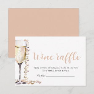 Invitation Perles et Prosecco Raffle Fête des mariées Jeu