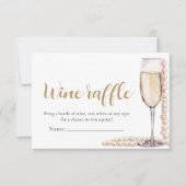 Invitation Perles et Prosecco Raffle Fête des mariées Jeu (Devant)