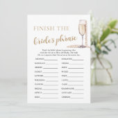 Invitation Perles et Prosecco terminent le jeu de phrases de (Debout devant)