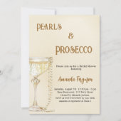 Invitation Perles Fête des mariées d'or de Prosecco (Devant)