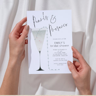 Invitation Perles minimalistes et Fête des mariées de poursui