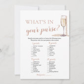Invitation Perles Modernes & Jeu de Prosecco Qu'est-ce qu'il  (Devant)