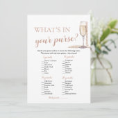 Invitation Perles Modernes & Jeu de Prosecco Qu'est-ce qu'il  (Debout devant)
