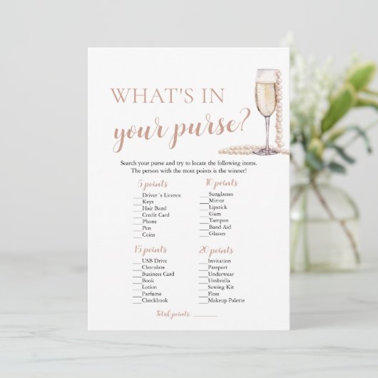 Invitation Perles Modernes & Prosecco Qu'est-ce que vous avez (Debout devant)