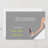 Invitation perles nuptiales de blonde d'argent d'invitation (Dos)