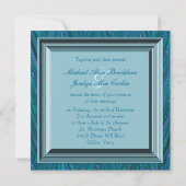 Invitation Perles Peacock Purple Mariage bleu Turquoise (Dos)