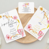 Invitation Perles, pétales + Procureure | Fête des mariées de