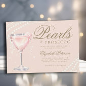 Invitation Perles Pourfendez Pink Bubbly Fête des mariées