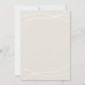 Invitation Perles Pourreaux Pétales Ivory Élégante Fête des m (Dos)