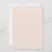 Invitation Perles Poursuivre Peach rose Fête des mariées de b (Dos)