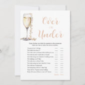 Invitation Perles & Prosecco Au-Dessus ou Au-Dessous Jeu de B (Devant)
