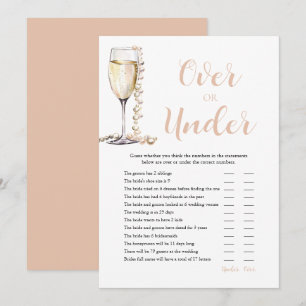 Invitation Perles & Prosecco Au-Dessus ou Au-Dessous Jeu de B